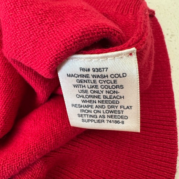 St. John's Bay Mens Red Heather V-Neck Sweater Size XXL Grunge & Preppy Look VTG - Picture 8 of 10